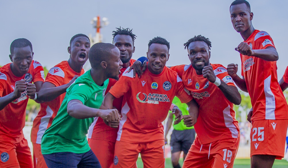 AS Kigali players celebrate after beating Rayon Sports 2-0 at Kigali Pele Stadium on Sunday, November 22-courtesy
