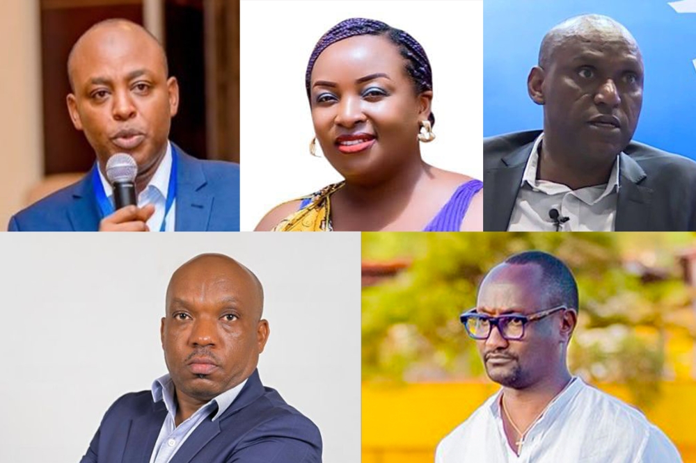 CLOCKWISE: Abdallah Murenzi, Jose Akayezu, Jean-Baptiste Musabyimana, Olivier Gakwaya, and Jean-Bosco Nubumwe are the new five-member interim committee appointed to run Rayon Sports for the next three months, with a mandate to oversee key reforms aimed at restoring stability and strengthening the club’s management. Courtesy