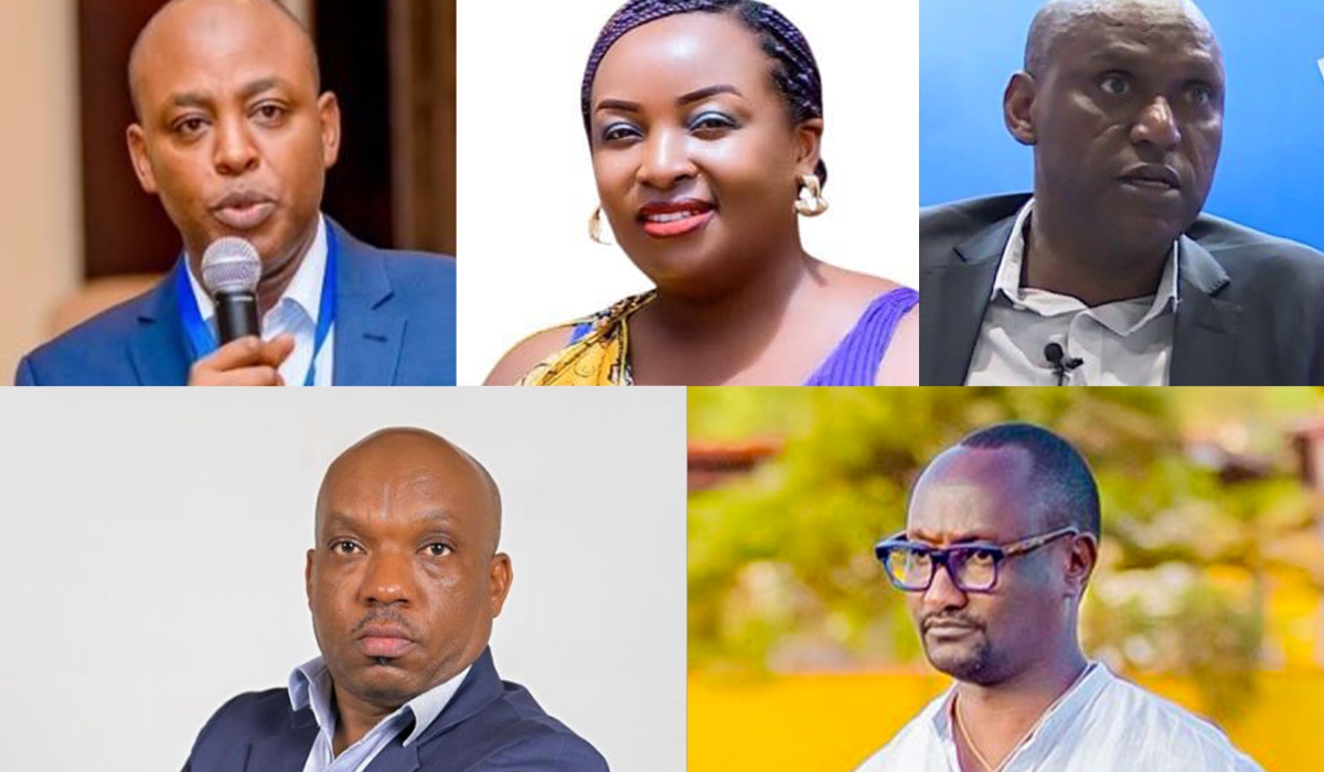 CLOCKWISE: Abdallah Murenzi, Jose Akayezu, Jean-Baptiste Musabyimana, Olivier Gakwaya, and Jean-Bosco Nubumwe are the new five-member interim committee appointed to run Rayon Sports for the next three months, with a mandate to oversee key reforms aimed at restoring stability and strengthening the club’s management. Courtesy