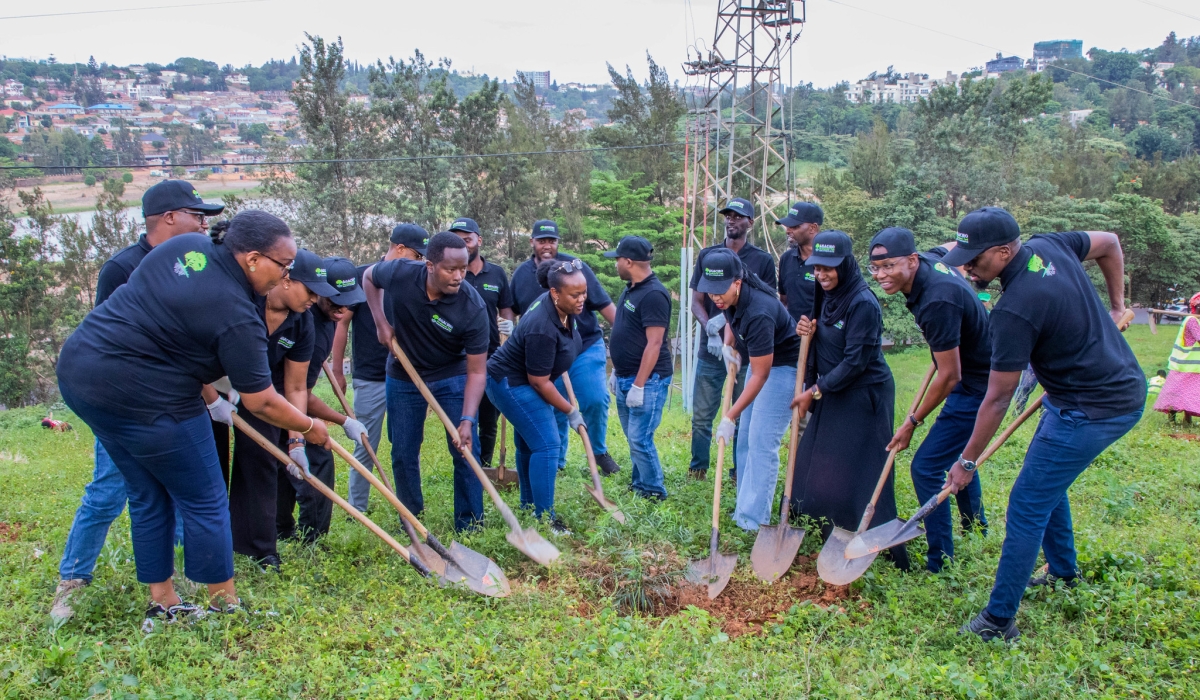Agaciro Development Fund mobilised its leadership, staff, partners, and residents of Muhima Sector for a tree-planting exercise on Friday, November 28. All photos by Craish Bahizi.