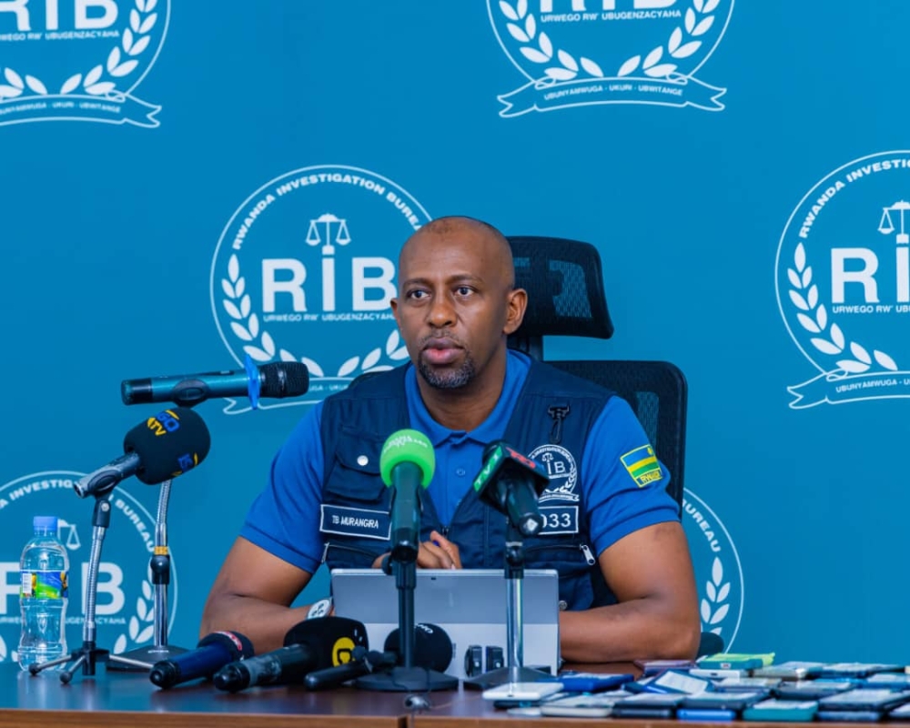 Murangira speaks during the press conference on Monday. Photo by RIB media.