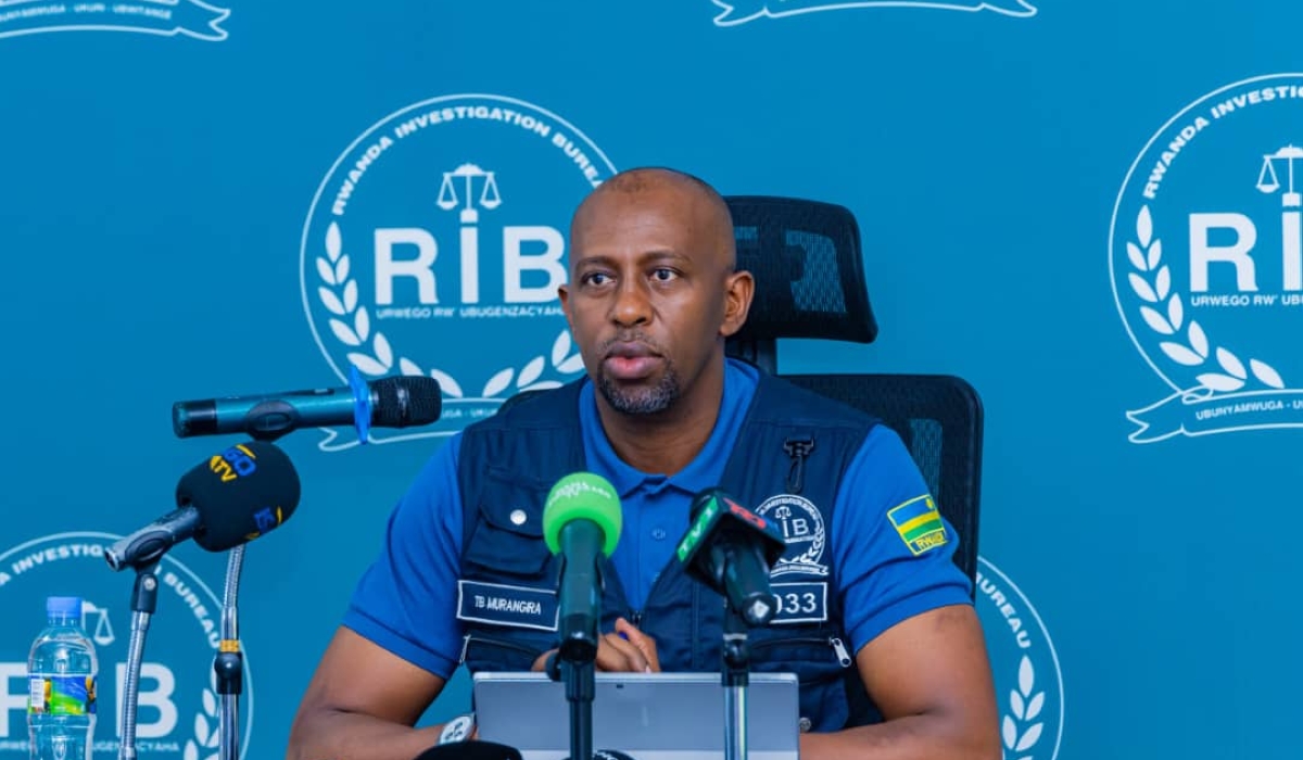 Murangira speaks during the press conference on Monday. Photo by RIB media.