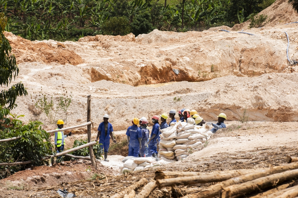 Workers on duty at DUMAC Mining Site in Rwamagana District on March 5. Rwanda’s mining sector currently employs 92,000 people, reflecting strong collaboration between the government, sector professionals, investors, and development partners, according to Prime Minister Justin Nsengiyumva. File