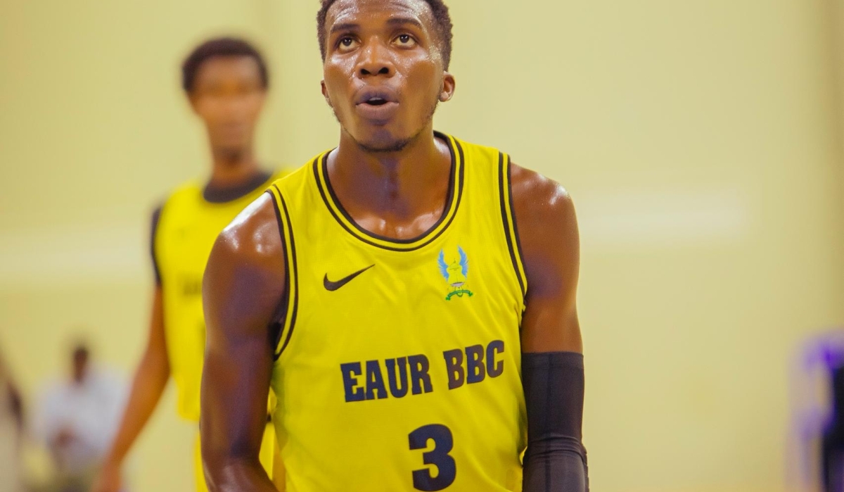 Rising shooting guard Ben Ruben Cyiza was part of the roster the helped EAUR secure promotion to Rwanda Basketball League after winning Division 2 league in July. Photo courtesy