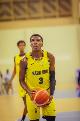 Rising shooting guard Ben Ruben Cyiza was part of the roster the helped EAUR secure promotion to Rwanda Basketball League after winning Division 2 league in July. Photo courtesy