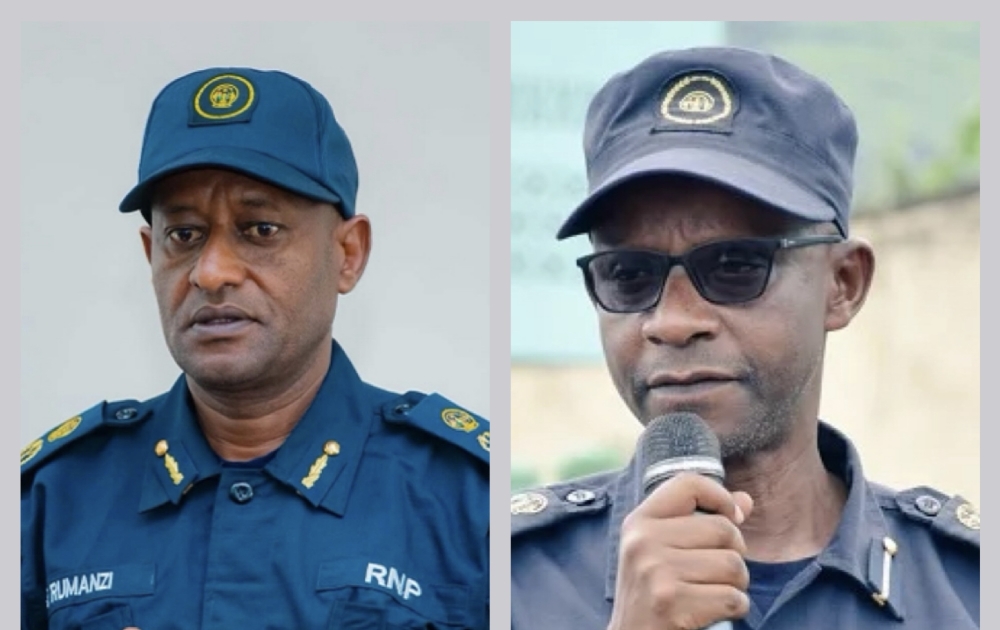 ACPs Sam Rumanzi and Francis Muheto are among police officers retired from the RNP on Tuesday, December 2. 