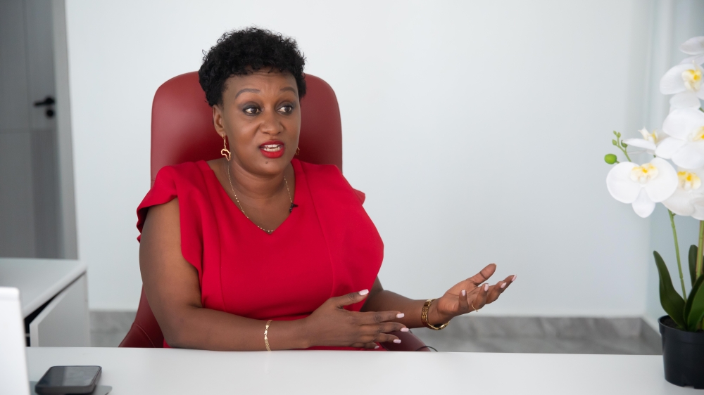 Diane Mukasahaha during an interview with The New Times at the Kigali Special Economic Zone in Masoro on November 28. Photo by Willy Mucyo