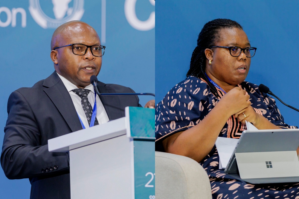 Telesphore Ndabamenye (left) and Solange Uwituze (right) were appointed by President Paul Kagame to the Ministry of Agriculture and Animal Resources on December 1. Courtesy