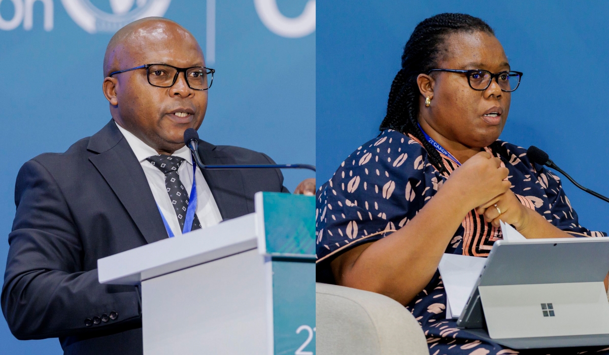 Telesphore Ndabamenye (left) and Solange Uwituze (right) were appointed by President Paul Kagame to the Ministry of Agriculture and Animal Resources on December 1. Courtesy