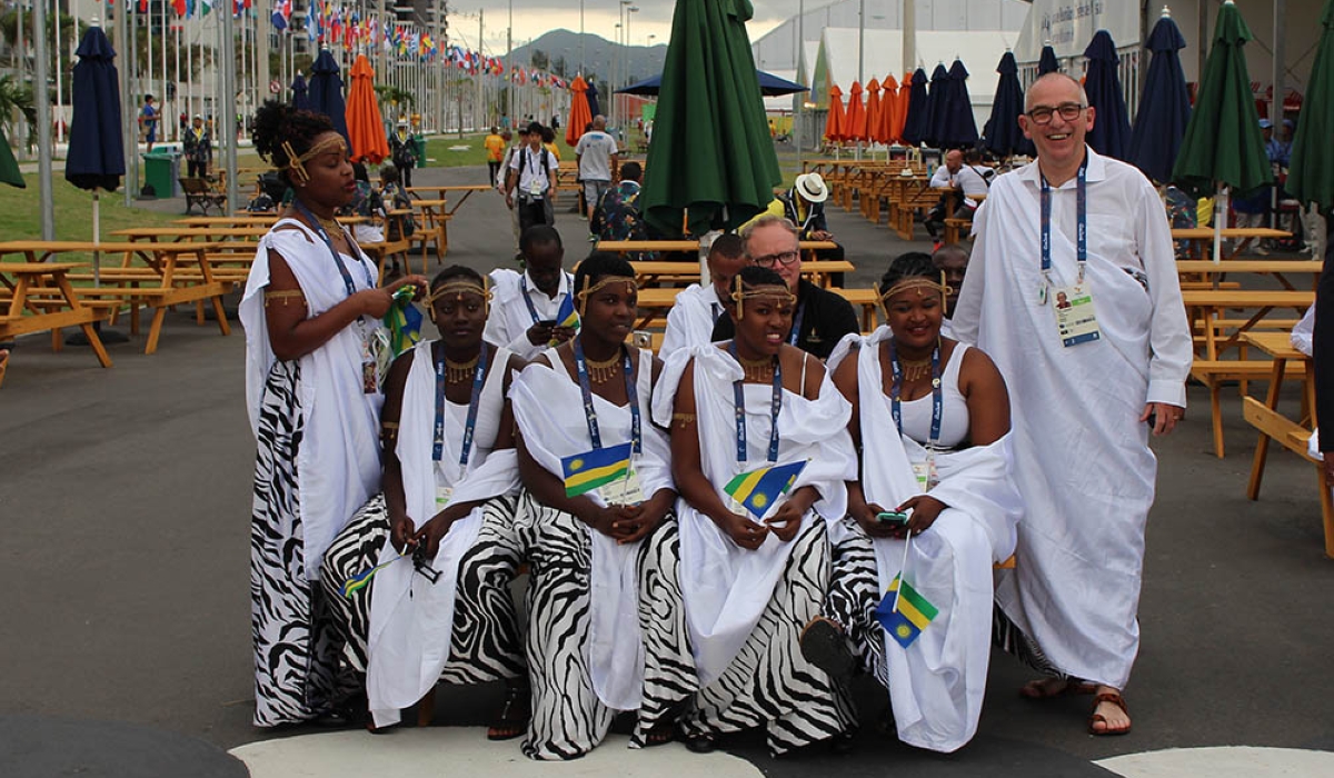 Late coach Peter Karreman (R) with the Women&#039;s Sitting Volleyball team in Rio 2016. Internet Photo