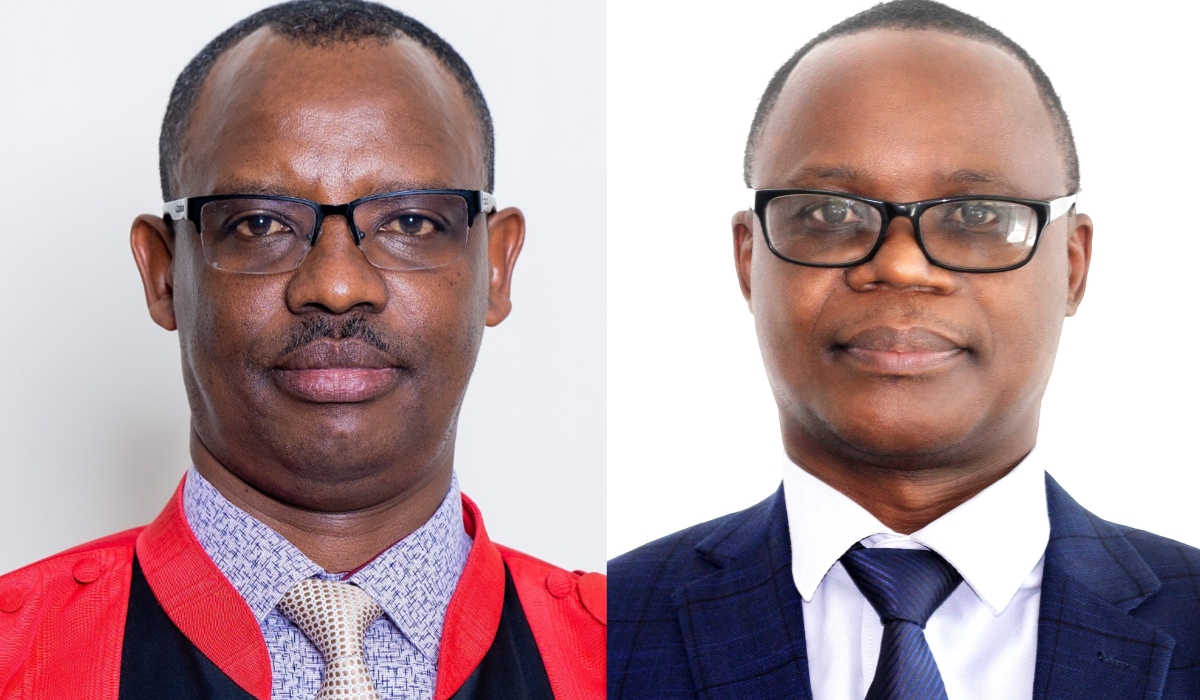 Approved by the Senate on December 4, Jules Marius Ntete (left) and Didace Nshimiyimana (right) were appointed by the Cabinet on November 28 to serve as judges at the Court of Appeal. Courtesy