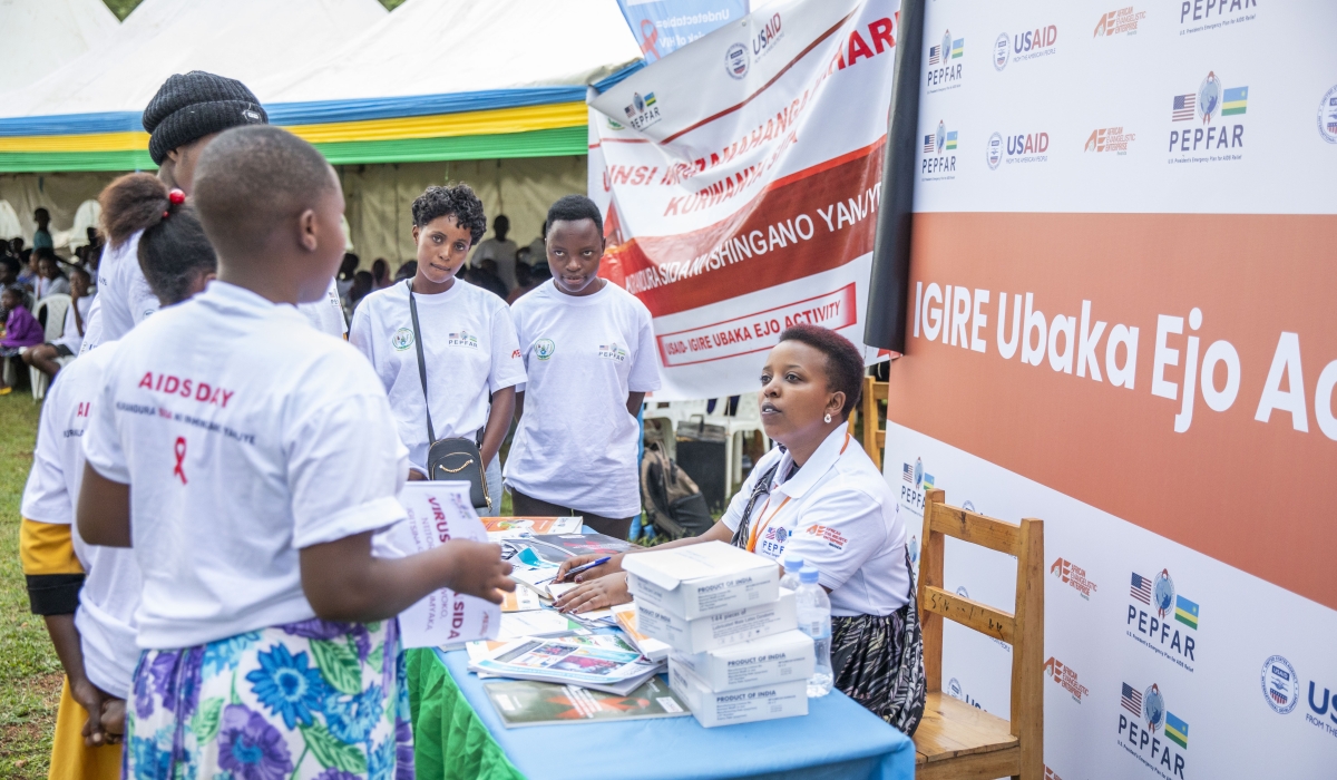 Teens receive guidance on HIV prevention during a community awareness campaign in Gasabo District in December 2024. Despite Rwanda’s significant progress in managing the epidemic, health experts warn that HIV infections among young people continue to rise, a trend they describe as a serious concern requiring sustained attention. File