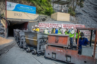 Expected by 2027, the plant will be able to process 60 tonnes of tungsten ore per hour. Nyakabingo covers a 1,600-hectare mining concession. Photo by Craish Bahizi