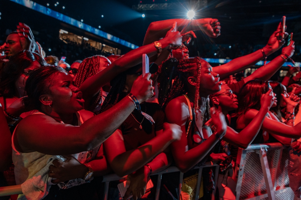 Music lovers gather for the Trace Awards concert in Kigali.