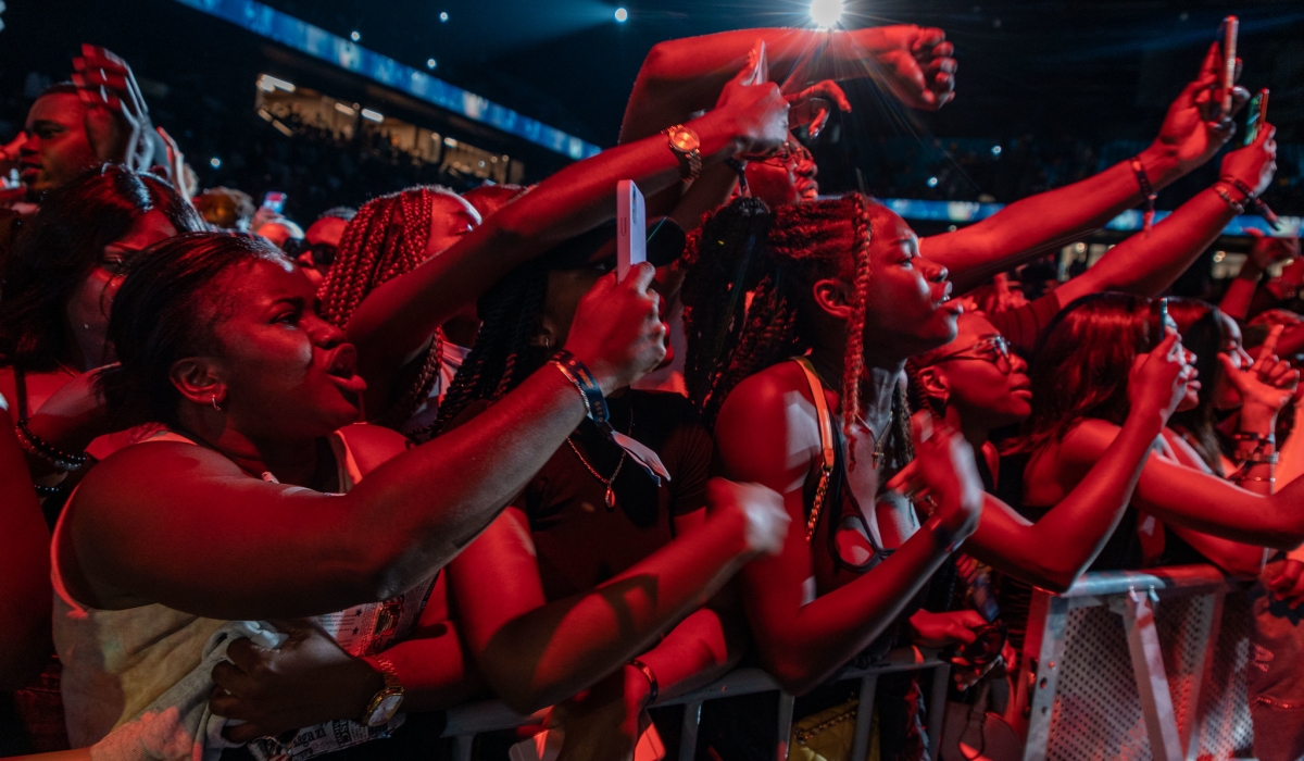 Music lovers gather for the Trace Awards concert in Kigali.