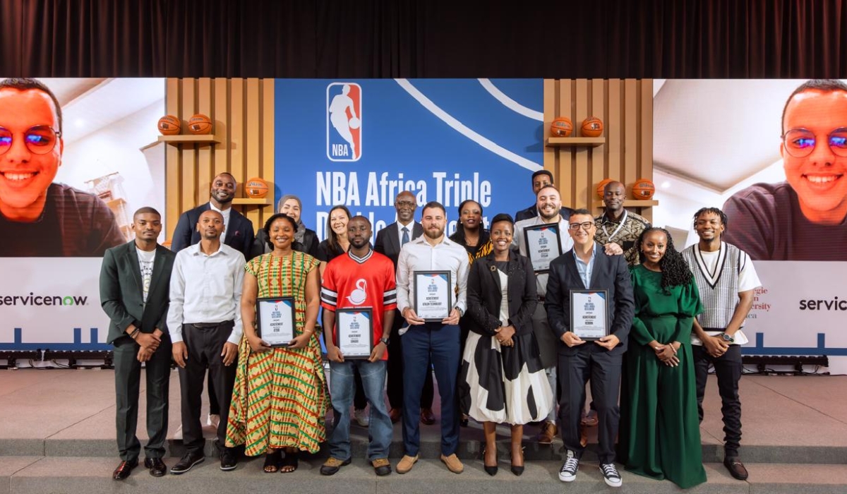 NBA Africa Triple Double Accelerator Demo Day staff pose for a group photo on Friday, December 5.  