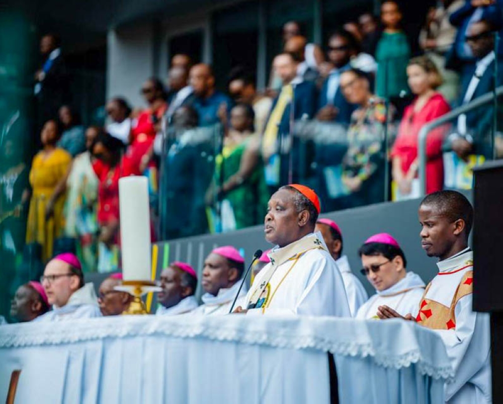 Cardinal Antoine Kambanda, the Archbishop of Kigali, delivers his speech during the 125th anniversary of the Catholic Church’s presence in Rwanda on Saturday, December 6.