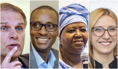 L-R: Alain Destexhe, former Belgian senator; Alphonse Muleefu, author and law expert; Fatuma Ndangiza, EALA MP from Rwanda; and Bojana Coulibaly, researcher and language analyst.
