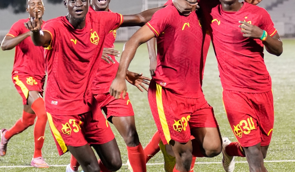 Al-Merrikh players celebrate after beating AS Kigali 2-1 at Kigali Pele Stadium on Sunday, December 7. Photo courtesy