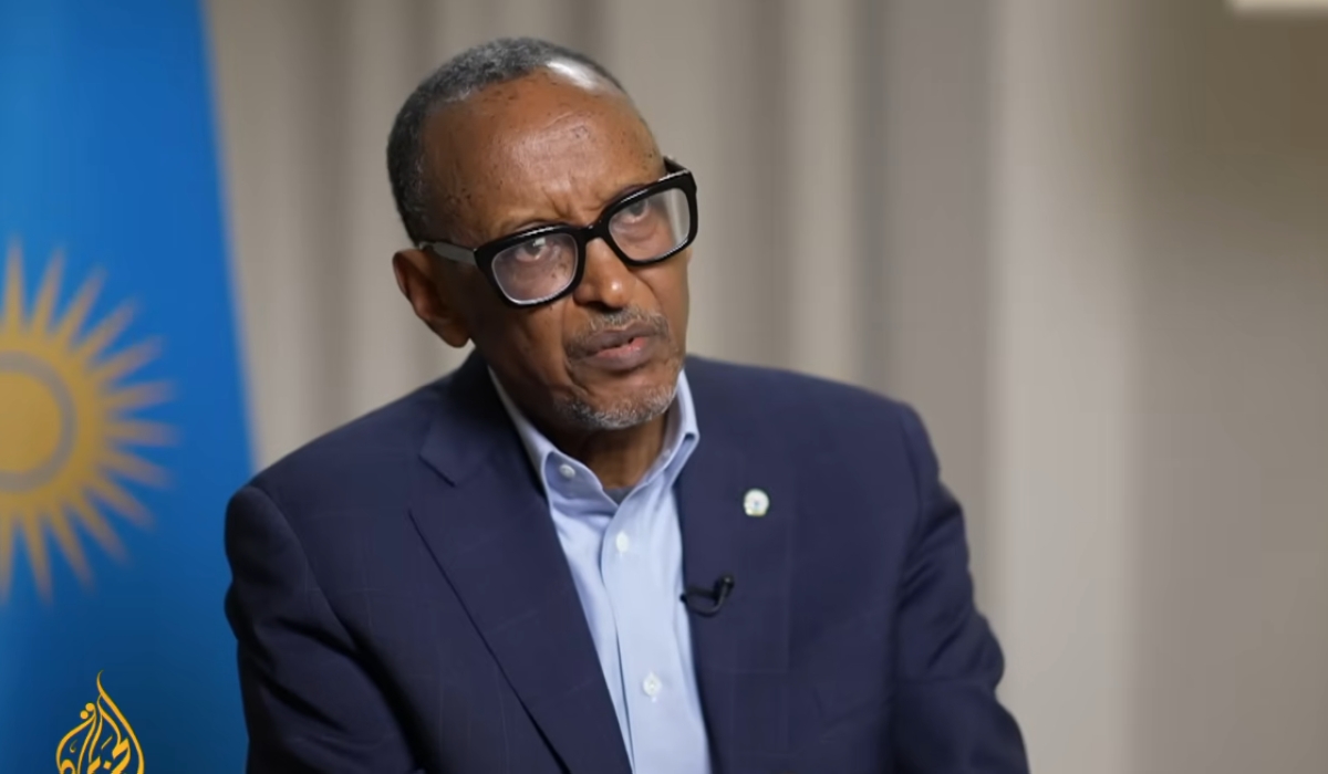 President Kagame speaks during an interview with Al Jazeera on December 7. Courtesy