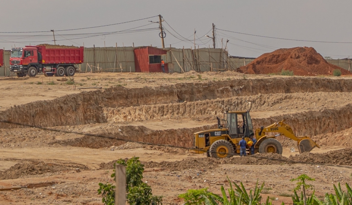 The ongoing works including site preparation, excavation for Nyabisindu rehousing project in Remera Sector, on Monday, October 27. Photos by Kellya Keza 