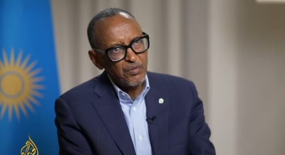 President Kagame speaks during the interview with Al Jazeera. Courtesy