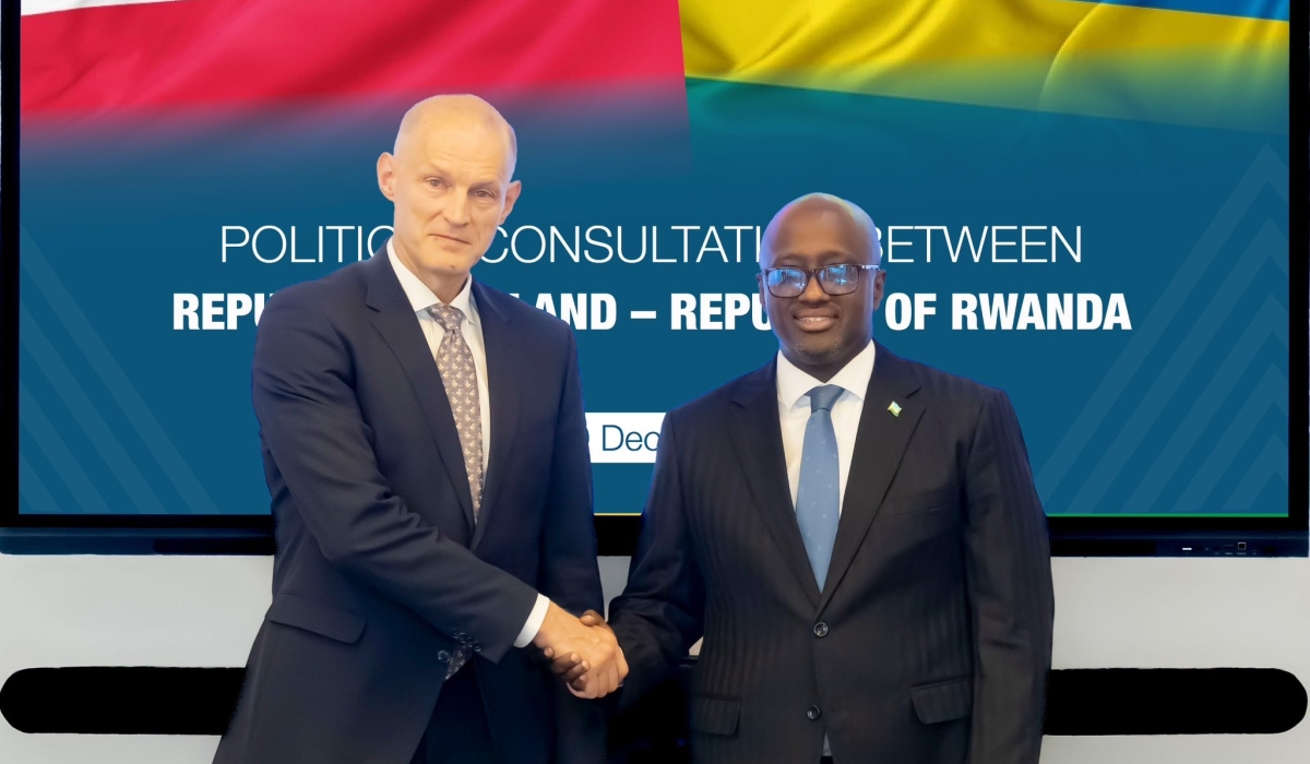 Minister of Foreign Affairs and International Cooperation Olivier Nduhungirehe met with Poland’s Undersecretary of State, Wojciech Zajączkowski, on December 9. Courtesy