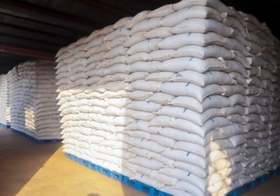 Thousands of tonnes of grains at a strategic grain reserve in Nyanza District in South Province.