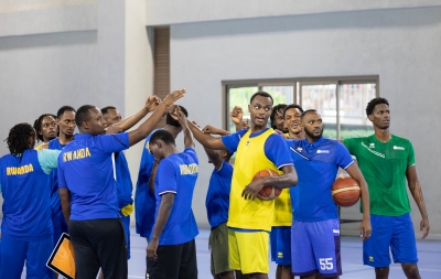 Rwanda national team players during a training session on November 21. Photos by Dan Gatsinzi