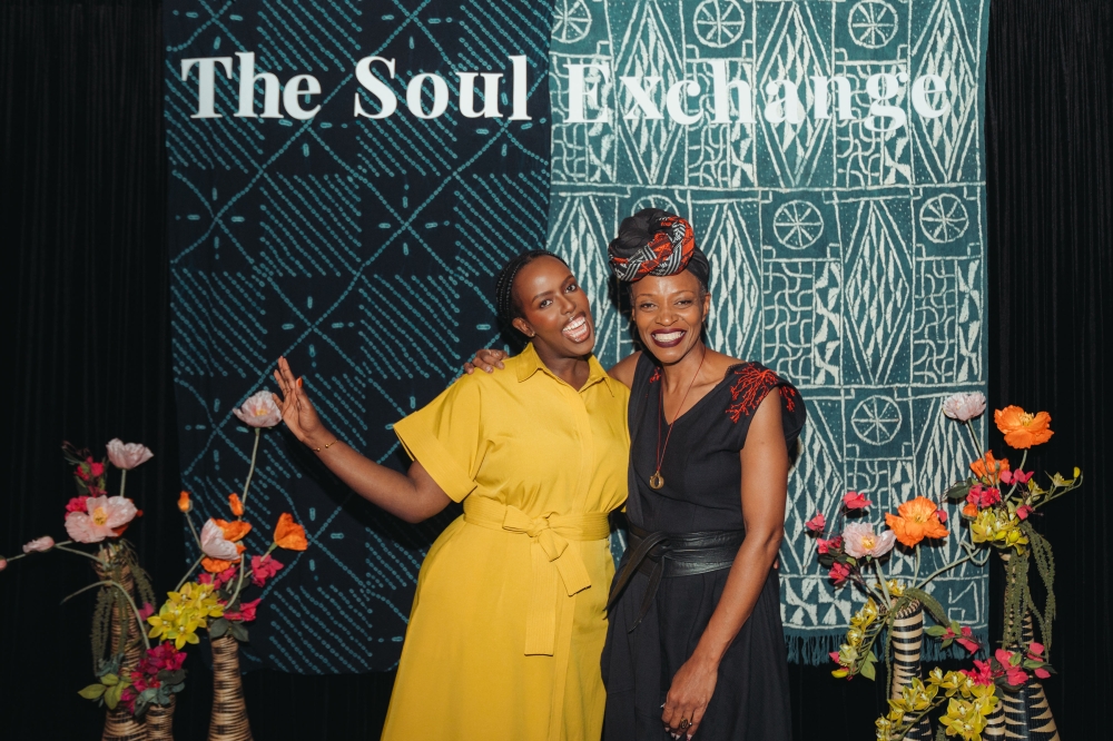 Sonia Mugabo, the founder of Soul Exchange, and Cameroonian designer Hortense Mbea, the founder of Afropian, a Pan-African brand.