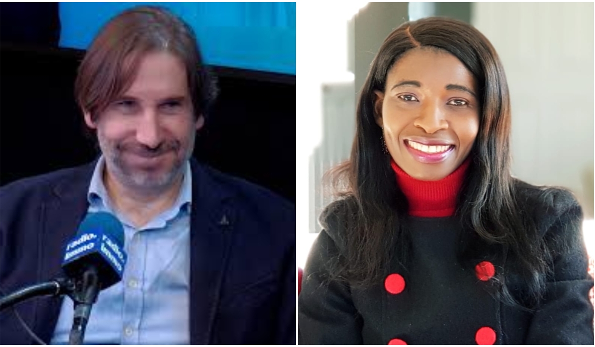 L-R: Jean-François Le Drian and Christine Coleman.