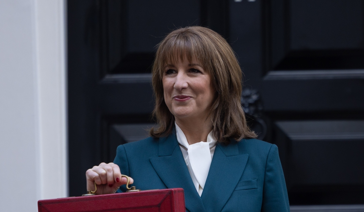 The Chancellor of the Exchequer Rachel Reeves poses with the red Budget Box before delivering her Budget speech last month.