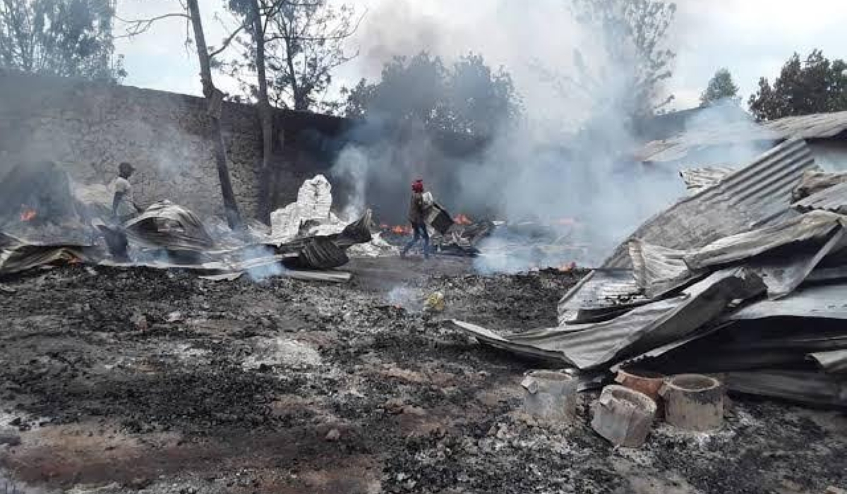 A view of village that was burned by the FDLR militia in Walikale territory in eastern DR Congo