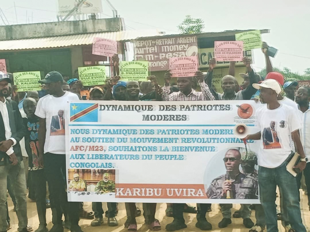 Uvira residents during a peaceful walk to support M23 rebels on Tuesday, December 16. Courtesy