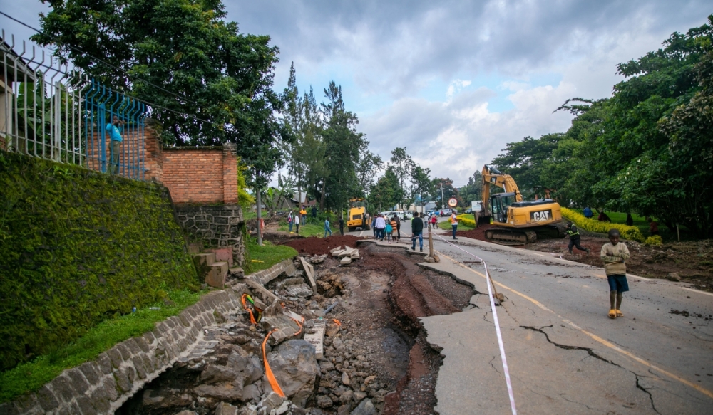 A view of the Musanze–Rubavu road, which was damaged by heavy rains in 2023. Photo by Olivier Mugwiza