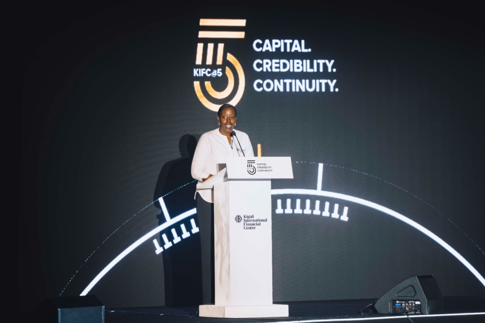 KIFC CEO Hortense Mudenge speaks at the celebration of the institution’s fifth anniversary on December 10, 2025 (courtesy) 