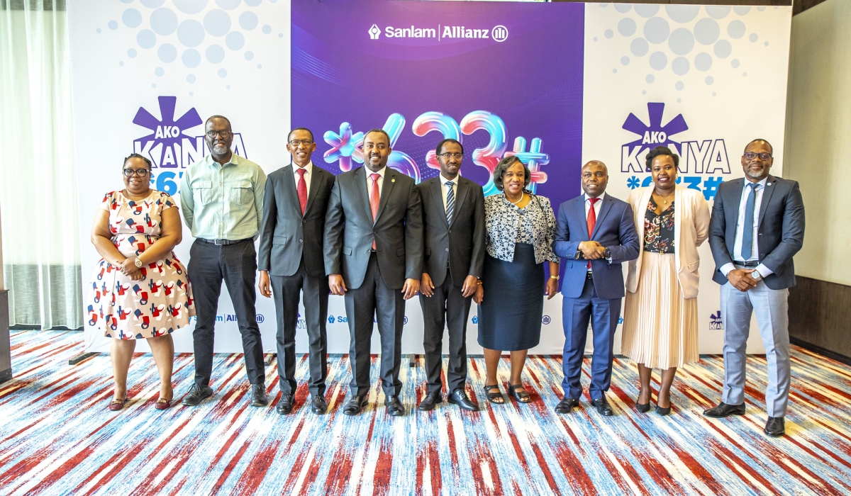 SanlamAllianz Life Insurance Plc  officials unveil Ako Kanya product in Kigali on Tuesday, December 16. Photos by Kellya Keza