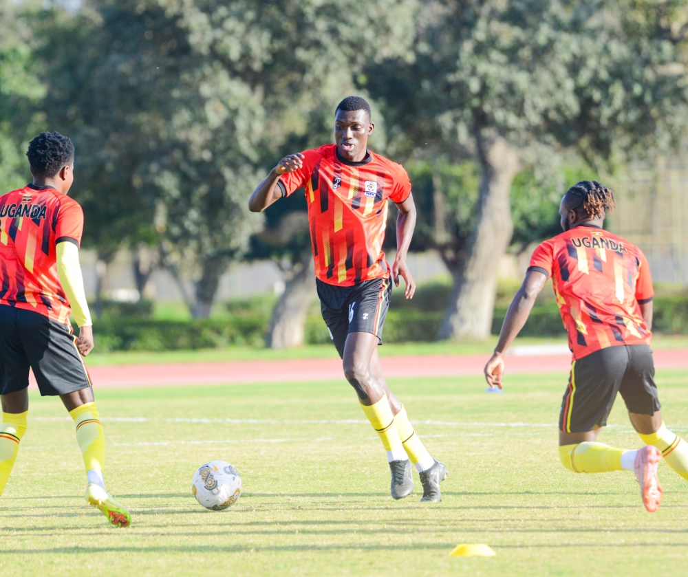 APR FC midfielder Ronald (C) was named in Uganda finals squad for AFCON 2025. Photo courtesy