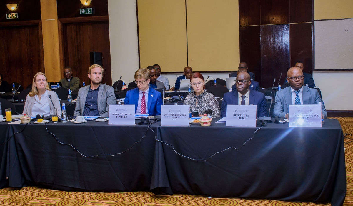Delegates follow findings from the Decentralisation Assessment Framework (DAF) during the National Dialogue on the Role of Civil Society in Decentralisation in Kigali  on Wednesday, December 17 .