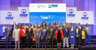 Officials and delegates pose for a group photo at the launch of the 2025 Rwanda Demographic and Health Survey (RDHS) on December 17. Courtesy
