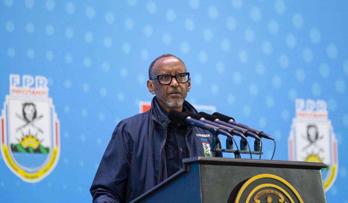 President Paul Kagame delivers his remarks during the RPF -Inkotanyi's 17th congress at Rusororo on Friday, December 19. Photos by Village Urugwiro
