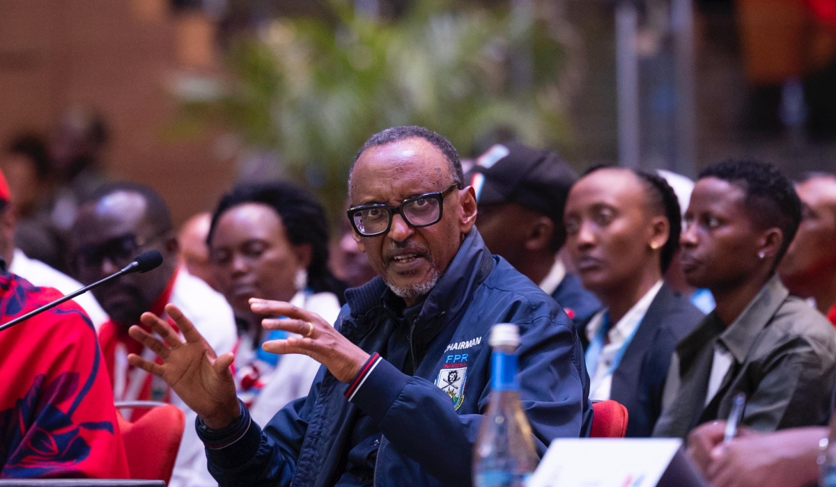 President Paul Kagame speaks at the 17th Congress of the Rwanda Patriotic Front at Rusororo on Friday, December 19. Photos by Village Urugwiro