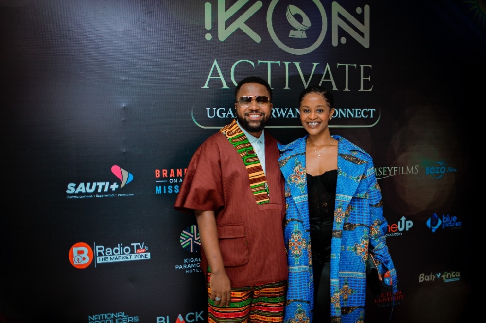 Award-winning actress Malaika Uwamahoro and iKON Awards CEO Humphrey Nabimanya