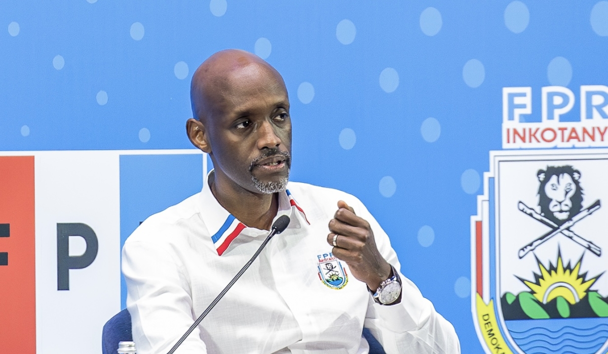 Rwanda Development Board  Chief Executive Jean-Guy Afrika speaks during a panel discussion at the 17th Rwanda Patriotic Front (RPF) Congress in Kigali on December 19.