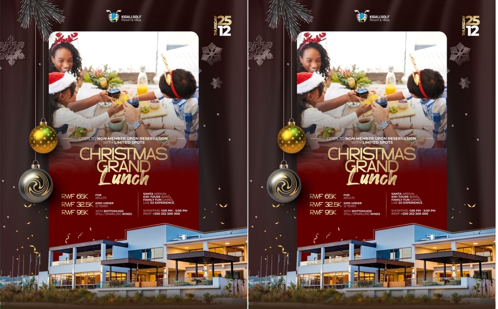 Festive events at Kigali Golf Resort & Villas lined up throughout the New Year