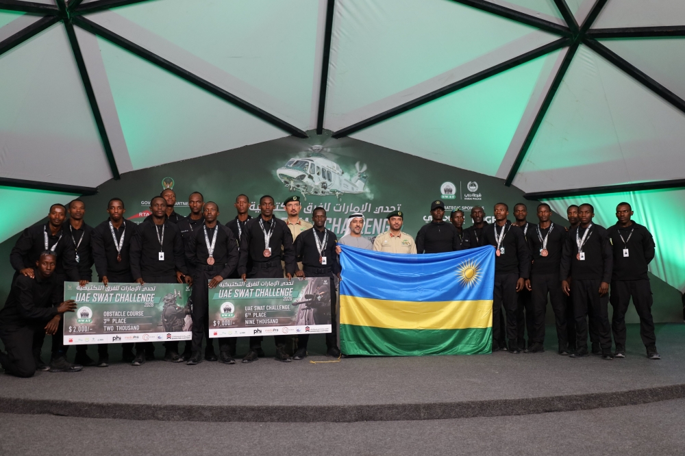 Rwanda Police team emerges sixth at UAE SWAT Challenge