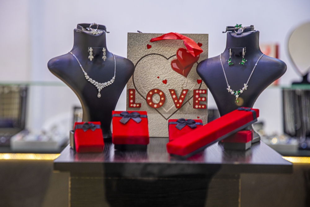 Inside a shop in Kigali, businesses are gearing up for a surge in activity as Valentine’s Day approaches on February 14. Photos by Kellya Keza