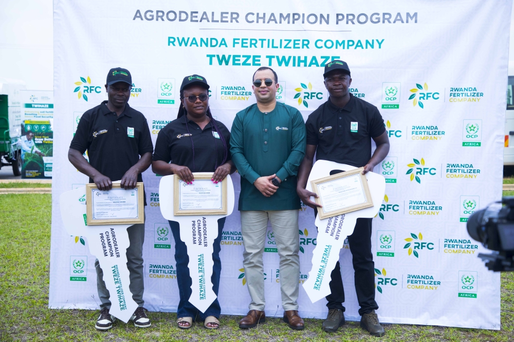 Rwanda Fertilizer Company rewards top agrodealers driving distribution of customised fertilisers