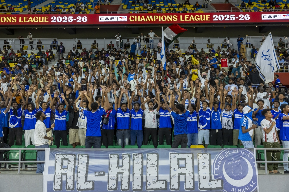 Al Hilal SC supporters at Amahoro Stadium. The team will face Gasogi United to seal the 202526 BK Pro League title on Wednesday, May 13. Photo by Olivier Mugwiza.