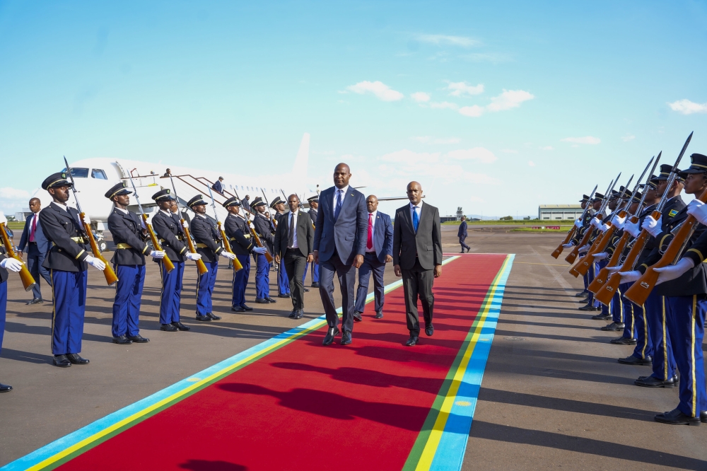 President of the Republic of Mozambique Daniel Chapo, arrives in Kigali on May 13